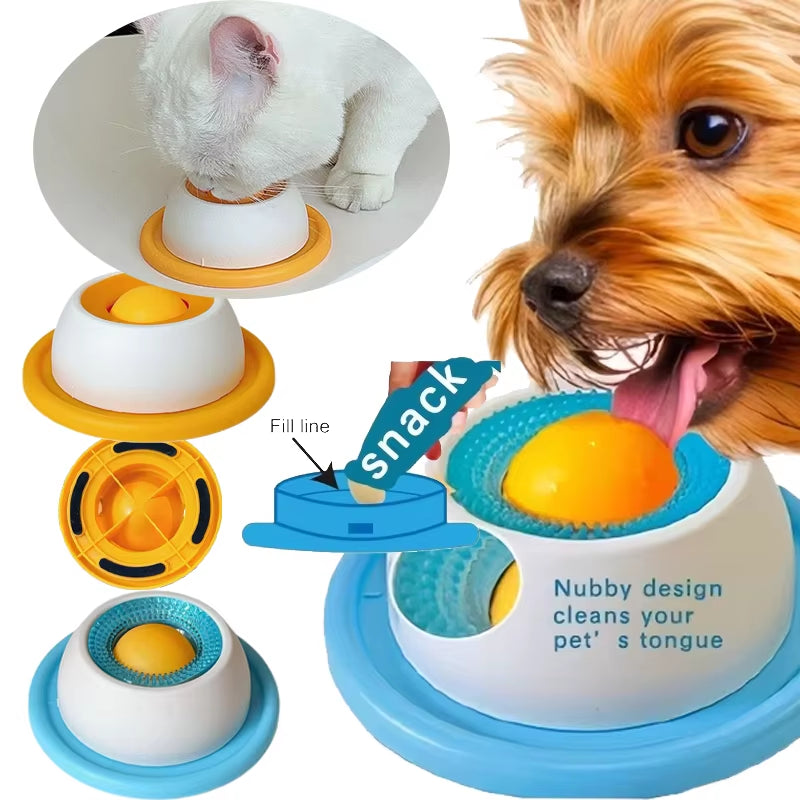 Dog Cat Licking Mat with Suction Cups Slow Feeder Interactive Toy for Yogurt Anti-Spill Bite Resistant Silicone Licking Mat